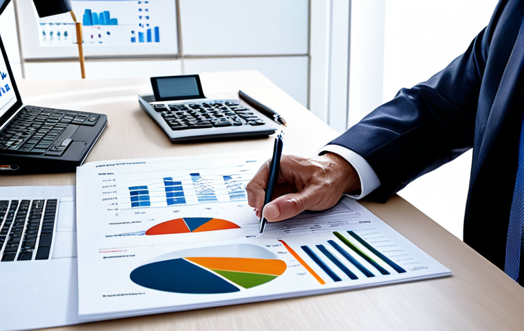 Analyzing Financial Statements**
"A professional accountant meticulously reviewing financial statements at a clean, modern desk, surrounded by charts and graphs, fully clothed in appropriate business attire, safe for work, perfect anatomy, correct proportions, well-formed hands, proper finger count, natural pose, professional lighting, family-friendly, financial analysis concept."
**